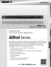Ganz Security N8LWM-2TB PixelMaster Series Specifications