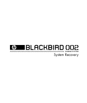 HP Blackbird 002-01A HP Blackbird Gaming System  -  System Recovery Guide