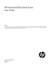 HP ProLiant DL320e HP ProLiant DL320e Gen8 Server User Guide