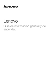 Lenovo IdeaPad N586 (Spanish) Safty and General Information Guide