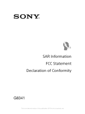 Sony Xperia XZ1 SAR 1