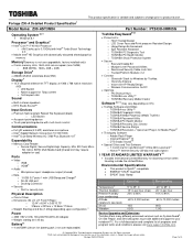 Toshiba Portege Z30-AST3NX4 Detailed Specifications for Portege Z30-AST3NX4