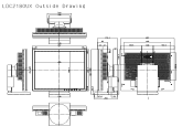 NEC LCD2180UX-BK MultiSync LCD2180UX Mechanical Drawing