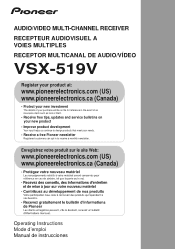 Pioneer VSX-519V-K Owner's Manual