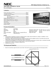NEC X841UHD-2-PREM Installation Guide