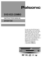 Palsonic DVDV100 Owners Manual