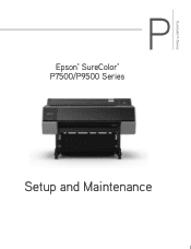 Epson SureColor P7570 Setup and Maintenance