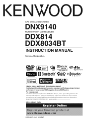 Kenwood DDX814 Instruction Manual
