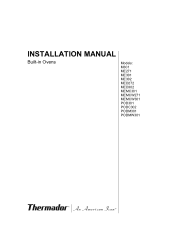 Thermador MEMCW301EP Installation Instructions