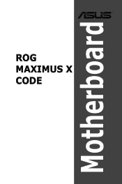 Asus ROG MAXIMUS X CODE User Guide