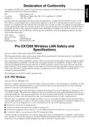 Epson Pro EX7260 Warranty Statement