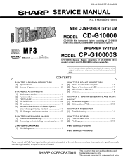Sharp CP-G10000S Service Manual