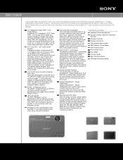 Sony DSC-T700/R Marketing Specifications (Red Model)