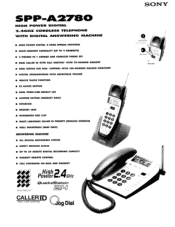 Sony SPP-A2780 Marketing Specifications