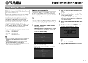 Yamaha RX-Vx71 RX-Vx71 Supplement for Napster