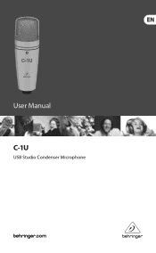 Behringer STUDIO CONDENSER MICROPHONE C-1U Manual