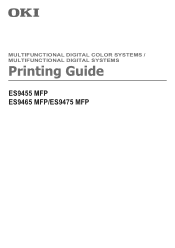 Oki ES9465 ES9465/ES9475 Printing Guide