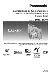 Panasonic DMC-ZS40S-RF DMC-ZS40K Owner's Manual (Spanish)