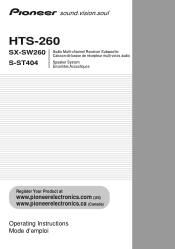 Pioneer HTS 260 Owner's Manual