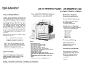 Sharp AR-M455U Quick Reference Guide
