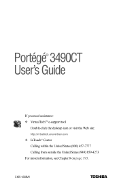 Toshiba 3490CT Toshiba Online User's Guide for Portege 3490CT (10620)