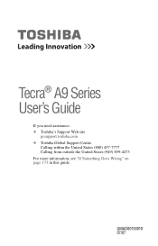 Toshiba Tecra A9-S9016X User Manual