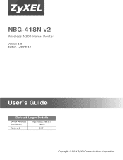 ZyXEL NBG-418N v2 User Guide