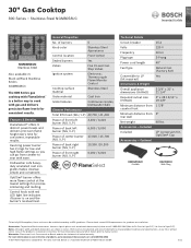 Bosch NGM8058UC Product Spec Sheet