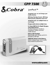 Cobra Cobra JumPack - CPP 7500 Cobra JumPack Features & Specs