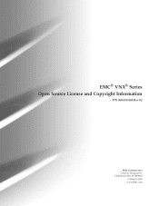 Dell VNX VG50 VNX Open Source License and Copyright Information
