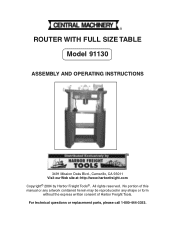 Harbor Freight Tools 91130 User Manual