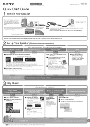 Sony SA-NS410 Quick Start Guide (SA-NS310-NS410)