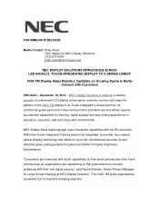 NEC V423-TM Launch Press Release