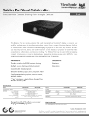 ViewSonic NMP250-WU Solstice Pod NMP250-WL/NMP250-WU Datasheet English