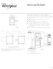 Whirlpool WED7500GC Dimension Guide
