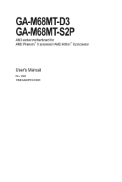 Gigabyte GA-M68MT-D3 Manual