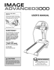 Image Fitness Advanced 3000 Treadmill English Manual