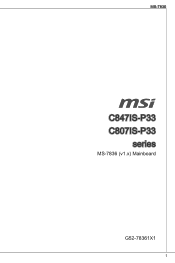 MSI C847IS User Guide