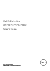 Dell SE2422HX Monitor Users Guide