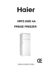 Haier HRF-250D User Instructions