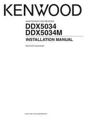 Kenwood DDX5034M User Manual 1