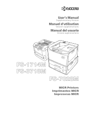 Kyocera FS-3718M FS-1714M/3718M/7028M Users Manual