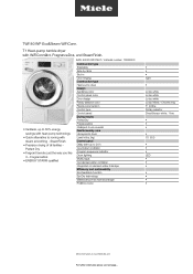 Miele TWI180 WP EcoandSteam WiFiConnct Product sheet