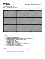 NEC X554UN-TMX9P TileMatrix Installation Manual (3 X 3)