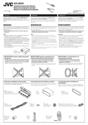 JVC KD HDR1 Installation Manual