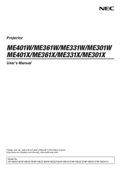 NEC NP-ME361W Users Manual