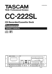 TASCAM CC-222SL Owners Manual