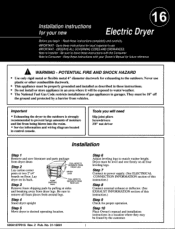 Fisher and Paykel DE70FA1 DE08/09 DE70 Electric Dryer Install (English)