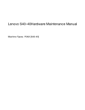 Lenovo S40-40 Lenovo S40-40 Hardware Maintenance Manual