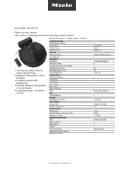 Miele Scout RX2 - SLQL0 00 Product sheet